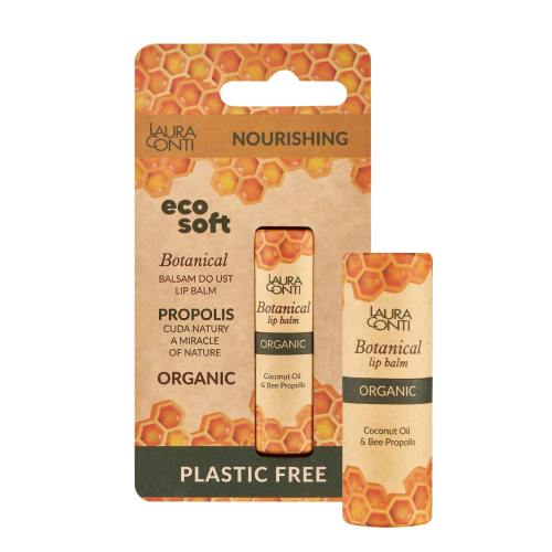 Naturalny, nawilżający balsam do ust eco soft Botanical - Ekstrakt z propolisu