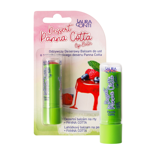 Balsam do ust, pomadka ochronna, odżywcza i nawilżająca Laura Conti - Panna Cotta