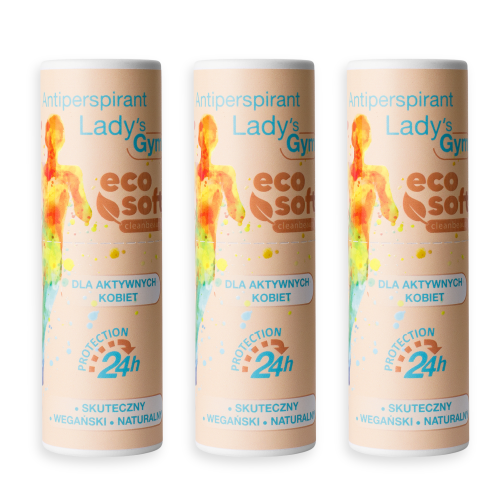 Naturalny antyperspirant dla aktywnych kobiet 24H LADY’S GYM eco soft 3x60g