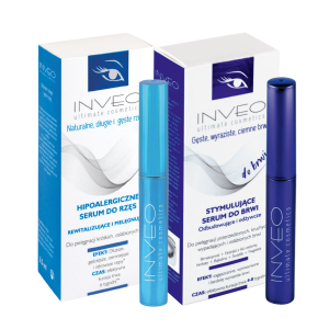 Zestaw serum rzęsy i brwi INVEO, wzrost i zagęszczenie, regeneracja, 2×3,5 ml