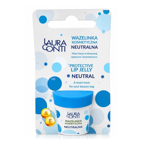 Wazelinka kosmetyczna do ust z witaminami A i E, Laura Conti - Neutralna Bezzapachowa