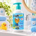 Delikatny żel pod prysznic dla dzieci 5+, Mięta Jagoda, Freshaki Leo Rider, 2x300 ml
