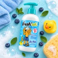 Delikatny żel pod prysznic dla dzieci 5+, Mięta Jagoda, Freshaki Leo Rider, 2x300 ml
